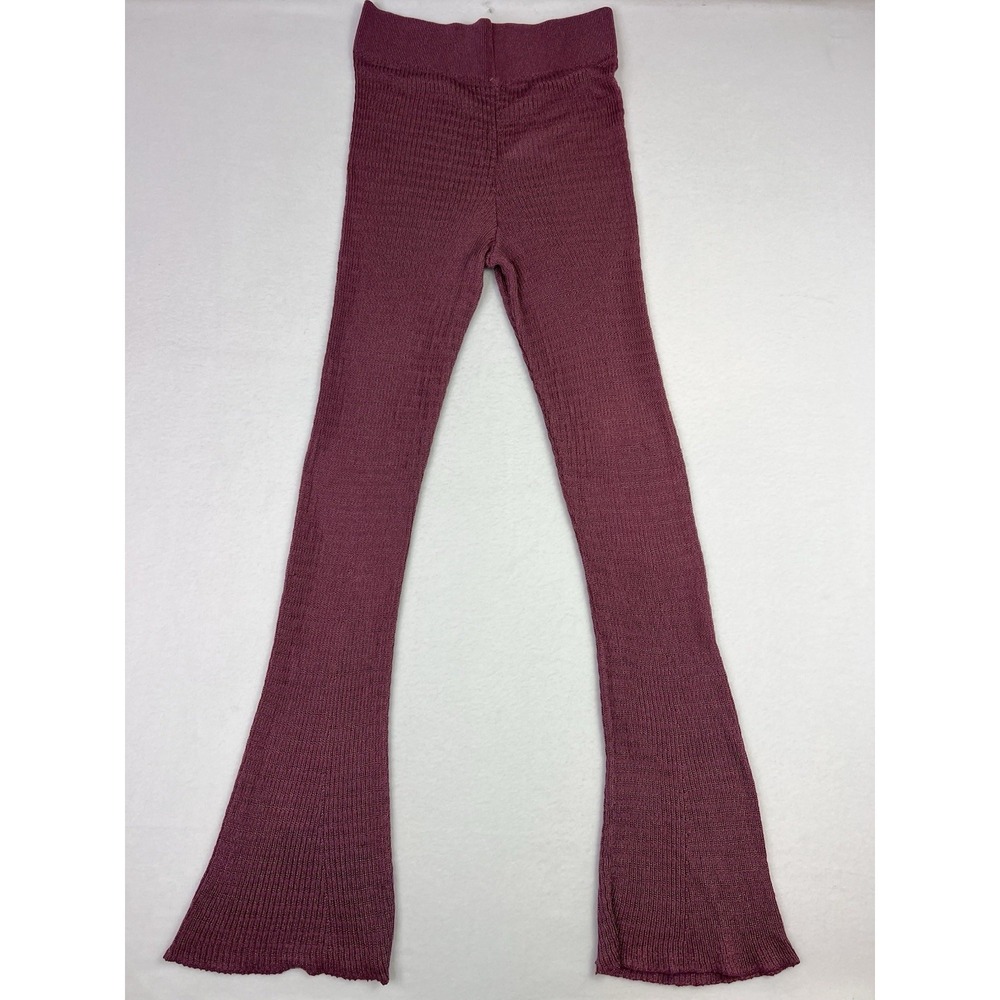 Free People Rosella Swit Pants Rhododendron Pink Knit Size L - Picture 3 of 7